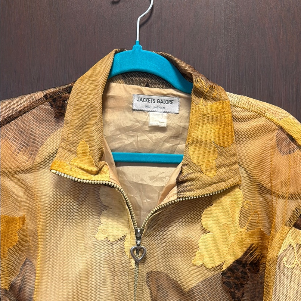 ASOS Brown and Tan Bomber Jacket with Artistic Pattern - Picture 2 of 5